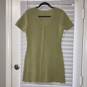 SHEIN Olive Green Mini Dress